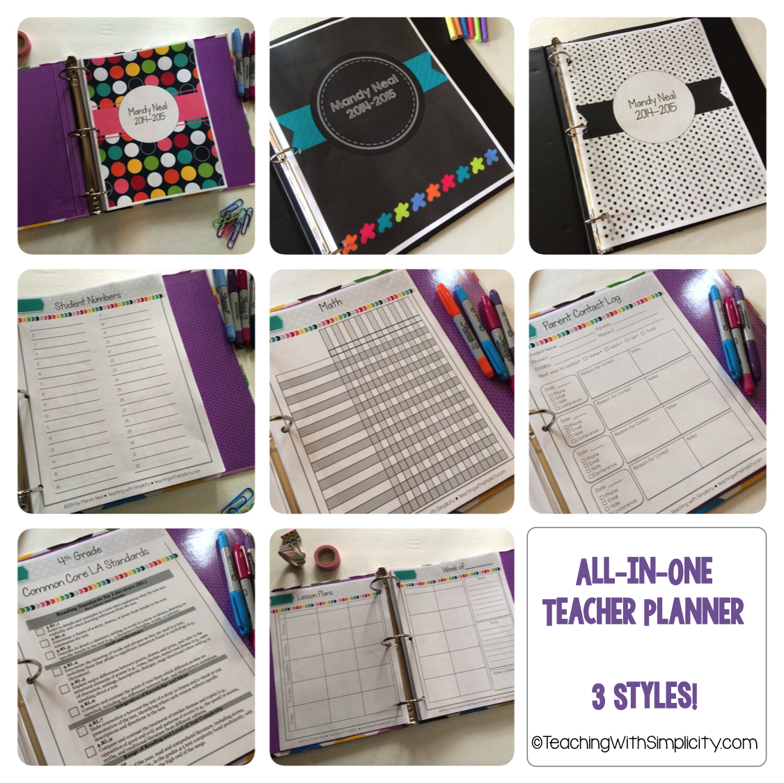 All in One Teacher Planner Collage2