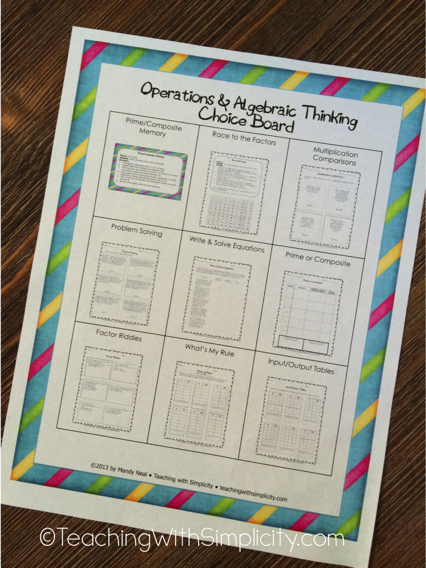 Poster Choice Board2